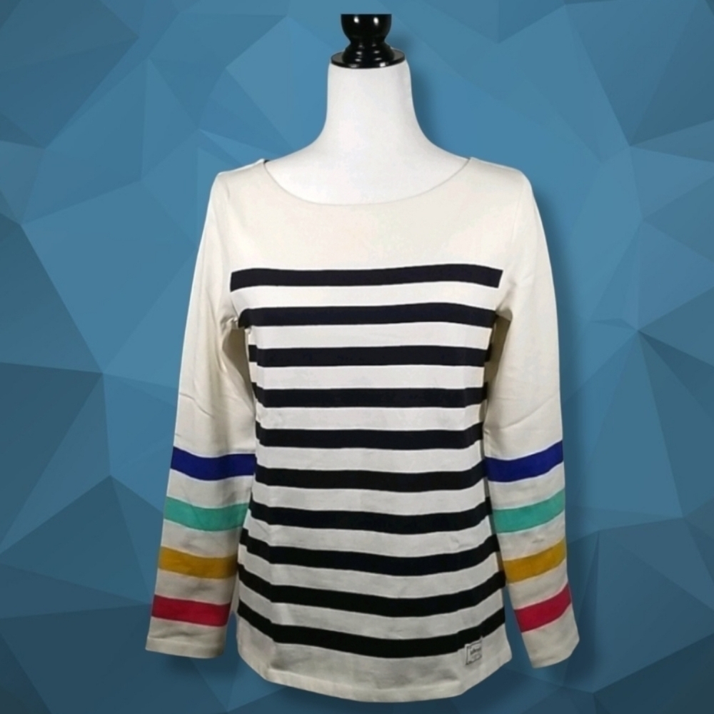 Talbots Women's Sweater 100% Cotton Knit Stripped
